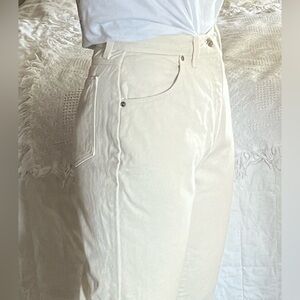 Vintage Land’s End size 12 TALL (modern size 6/8) white flannel lined jeans